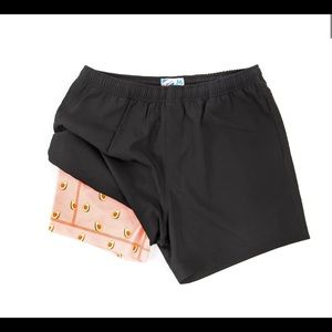 Bermies Swim Trunks w/ compression liner - 6 in inseam (Black)